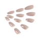Brishow Coffin Artificial Nails - 24 Pcs Full Cover Natural Ballerina Acrylic Press-On Nails for Women & Girls - Buy Online on GoSupps.com