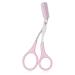Professional Eyebrow Trimmer Scissors with Comb Trimmer Eyebrow Eyelash Hair Remover Cut Scissors Eyebrows Shaping Eyebrow Trimming Tool Beauty Tool for Men Women (Pink)