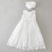 Leideur Baby White Christening Gown 6-9 Months | Baptism Dress for Girls - Buy Online on GoSupps.com