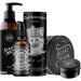 Charlemagne Bartpflege Set - consisting of beard oil bartshampoo beard balm & Moustache Wax - Gift for men - Gift man Bart Set - Care set men barber set - Bart care set men