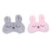 2pcs Plush Rabbit Eye Mask Plush Eye Cover Girls Eye Mask Eyeshade for Girls Travel Sleep Masks Laniege Lip Sleeping Mask Peach Sleepping Small Animals Pink Office Cute Pink Grey