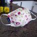 Blue Badge Co 5 Pack Small Cotton Face Mask Double Layer Mouth Guard Mulberry Rose with Pouch for Additional Filter