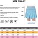 Girls Tennis Skirt - Athletic Golf Cheer Skort with Pockets, Pleated Elastic Design - Light Blue, Size 10 Years - Buy Online on GoSupps.com