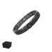 Magnetic Bracelets for Men Titanium Steel Bracelet Lymphatic Drainage Therapeutic Magnetic Bracelets with Double Row Magnets Jewelry Gift with Adjust Tool (Black)