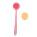 Mikinona 1 Set Bath Body Scrubbers Massager Massage Handle Accessories Yellow Home Tool with Silicone and Scrubber for Brushes Shampoo Hair Scalp Adult Shower Head Back Brushing Long Dry