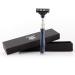 Haryali London 3 Blade Razor with Blue Resin Handle Beard and Moustache Razor and Black Designer Gift Box