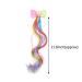 6-Piece Unicorn Hair Clips with Colored Wigs & Curly Ponytails - Princess Dress Up Headdress for Christmas - Multicolor - Buy Online on GoSupps.com