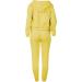 Shop Women's Long-Sleeved Hooded Sports Suit Set | Yellow Jogging Outfit | XXL Leisurewear for Active Lifestyle - Buy Online on GoSupps.com