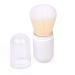 Retractable Travel Makeup Brush Kabuki Brush Mini Capsule-shape Foundation Brush Blush Brush Suitable for Liquid Foundation Pressed Powder Contour Cream White