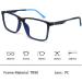 Kokobin Anti-Blue Light Reading Glasses for Men & Women | TR Brille with Feder Hinge | +1.0 Strength Blue Lens - Buy Online on GoSupps.com