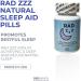 Rad ZZZ Natural Sleep Aid Pills - 60 Capsules | Promotes Restful Sleep | USA-Made | International Shipping Available - Buy Online on GoSupps.com