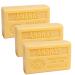 Savon de Marseille - French Soap Made With Pure Organic Olive Oil and Shea Butter - Passion Fruit Fragrance - 125 Gram Bar - Set of 3