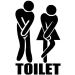 New Toilet Sticker Bathroom Sign | Funny Door Decals for Washroom Decor - Buy Online on GoSupps.com