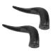 CALLARON 1 Pair Halloween Dress up Simulated Horn Hair Hoop Cosplay Horns Demon Animal Horns Cosplay Bull Horns Headband Devil Costume Headband Goat Black Horns Hairband Accessories Plastic