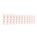 CAOQAO 24pcs Press On Nails Medium Length Coffin Nails Pink Nails Glossy False Nails Full Cover Prom Nails Automatic Nail Files for Natural Nails (Pink One Size) One Size Pink