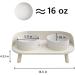 Elevated Cat Food Bowls - No-Spill Design, 3 Heights, Anti-Vomiting, 5 Ceramic Bowl for Small/Medium Pets - White - Buy Online on GoSupps.com
