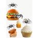Halloween Happy Spiders Cupcakes Toppers Party Food Decorations Sticks Picks (24 Pack) - Buy Online on GoSupps.com