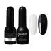 Didier Lab - Premium Gel Nail Polish Set Rubber Base Light White and Top Coat Nail Gel Polish - Nail Strengthener For Damaged Nails - Nail Varnish Sets - Gel Polish Nail Art - LED UV Gel Nail Polish Rubber Light White + Shiny