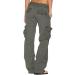 JIEMUXIU High Waisted Cargo Pants for Women | Wide Leg Yoga Leggings with Pockets | Plus Size Y2K Drawstring Straight Leg Pants - Buy Online on GoSupps.com
