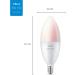 WiZ Connected Color 60W Candle B11 Smart WiFi Light Bulb  16 Million Colors  Compatible with Alexa and Google Home Assistant  No Hub Required  1 Bulb Candle Color 1 Count (Pack of 1) - Buy Online on GoSupps.com