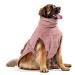 Lill's dog wadder 100% organic cotton bathrobe dog extra absorbent pinkberry (pink/pink) (4xl: 80 cm back length) 4xl: 80 cm back length pinkberry (pink/pink)