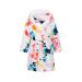 XINNE Boys Girls Soft Bathrobe Cute Pattern Robes Toddler Baby Flannel Hoodie Pajamas Sleepwear White Owl 110