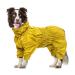 Geyecete rain coat for dogs with four legs dogs rain jackets with dishes hole reflective full wrap elastic waterproof coat for large medium and small dog -yellow -xxxl 3xl yellow