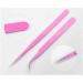 Aoshang 2PCS Stainless Steel Tweezers for Eyelash Extensions and Nail Art - Straight and Curved Tip Nippers for Precise Application - Buy Online on GoSupps.com