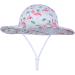 LANGZHEN Beach Sun Protection Hat for Baby Girls - Adjustable Toddler Kids Wide Brim Hat with Chin Strap - Flamingo Buff - Ages 2-4 - Buy Online on GoSupps.com