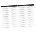 FRCOLOR 6 Sheets Pairs Waterproof Stickers Eyebrow Stencil Stickers Eyebrow Stickers Modify 4d The Lazy
