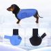 Dachshund Raincoat - Waterproof Winter Clothes for Miniature Dachshund XS Blue - Buy Online on GoSupps.com