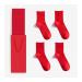 Socks Chinese New Year Red Socks/4 Pairs Ladies Mid-Tube Stockings Thick Pure Cotton Comfortable and Durable (Color : Red-b Size : 34-39) 34-39 Red-b