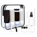Voragrl 15 Piece Set for Toiletries Containers Leakproof Travel Accessories Black White
