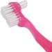 Portable False Teeth Brush for Elderly - Efficient Denture Cleaning & Plaque Removal - Ideal Gift for Home & Travel (Pink - Buy Online on GoSupps.com