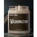 Natural Scented Soy Candle (9oz) - Washington Fragrance (Atlantis Whisper) | Eco-Friendly & Long-Lasting Aroma - Buy Online on GoSupps.com