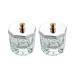 ericotry 2 Pieces Glass Nail Dappen Dish with Stainless Steel Lid Clear Nail Art Acrylic Liquid Powder Dappen Dish Bowl Glass Crystal Cup Nail Art Tools