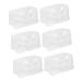 FRCOLOR Set of 6 for Dipping Nails Accessory Compartment Storage Container for Loose Powder Starter Set Thehomeuse Sticker Storage Containers French Manicure Nail Polish Smile Line Accessories 5X4X2.5CM White