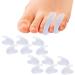 Mcvcoyh Flared Gel Pinky Toe Separators 10 Pieces Small Toe Spacers Toe Straighteners for Overlapping Toes and Temporary Bunion Corrector Gel