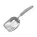 Large Metal Cat Litter Box Scoop Stainless Aluminum Alloys 13.8"*5.5"*1.8" (Gray Handle)