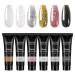 Rosalind 6pcs/Lot Poly Nail Gel Kit Extension Builder Acrylic Art UV Gel Polish Manicure Set Hybrid Varnishes Semi Permanent - (Color: RE-6GELSTOOL-20)