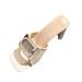 Xtzyglfd women sandals fashion new spring summer strong heel square heel comfortable square sandals for women sexy white 4.5 uk 3xbnarrow