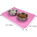 Joytale Non-Slip Silicone Dog & Cat Bowl Pad Waterproof Pink 53x37cm | Pet Feeding Mat - Buy Online on GoSupps.com