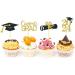 24Pcs Graduation Cupcake Toppers Graduation Cupcake Picks for Cupcake Food Decorations - Class of 2024 Graduation Cupcake Toppers Supplies (Gold) - Buy Online on GoSupps.com