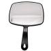 WenMei Hairdressing Hand Mirror  Handheld Mirror ABS Frame Professional Handheld Salon Barbers Hairdressers Paddle Mirror Tool with Handle (1 Pcs)