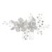 Angoily Wedding Hair Comb Clip Tiara Pearl Wedding Hair Accessories Crystal Hair Accessories Rhinestone Hair Clips Flower Hair Comb Bride Wedding Headdress Bridal Headpieces Abs Hair up