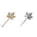 Elegant Silver Maple Leaf Hair Clip - Stylish Gold & Silver Hair Accessory | HA6263 - Buy Online on GoSupps.com