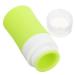 FRCOLOR Cylindrical Bottling Silicone Travel Containers Tooth Paste Dispenser Toothpaste Container Lotion Travel Makeup Container Empty Shampoo Shower Gel Bottle Pp Cylinder 8.3X3.6CM Green