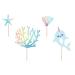 PartyConcept Narwhal Cake Toppers Under The Sea Cake Toppers Mermaid Birthday Cake