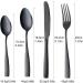 Cutlery Set 24 Piece Stainless Steel Flatware Set for 6 Silverware Knives and Forks Dinner Spoons Teaspoons Fork and Spoon HUAN TAI (Color : Black Size : B2S10) - Buy Online on GoSupps.com