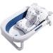 RUIXIA Baby Bath Pad Anti-Slip Infant Bath Cushion Newborn Bathtub Seat Support Cushion Mat Soft Floating Bathing Tub Seat Pillow Shower Bather Bed for Baby 0-12 M (Tub Not Included),one size star